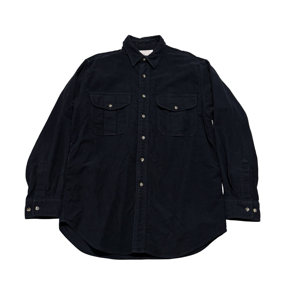 Filson Men's Black Field Flannel Shirt Heavyweight Size Large 23 x 32